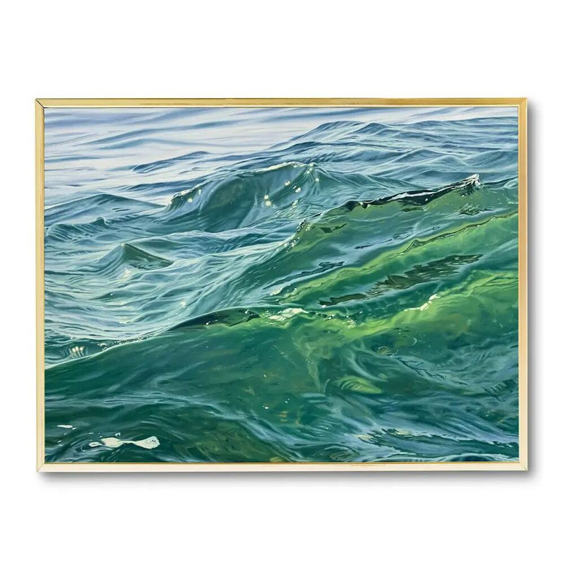 Shine Print by Debbie Daniels, Gold Floater Framed Canvas, No Mat, 20" H x 26" W x 2" D