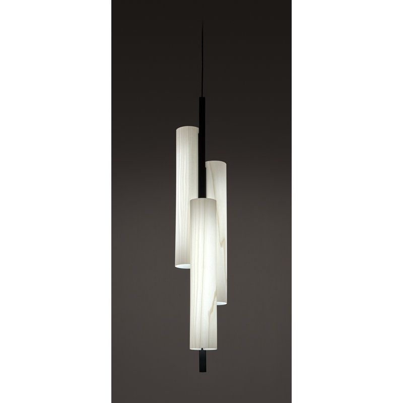 Black Note 3 - Light LED Pendant, Ivory White, Matte Black