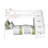 Tena Solid Wood Standard Stairway Bunk Beds Twin over Full, 4 Drawers in the Steps, White-1904814713-1904814710