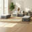 Modern Queen Murphy Cabinet Bed with Convertible Sofa and Mattress Included-1201931144