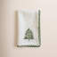 Serviettes en coton avec arbre brodé et bordure