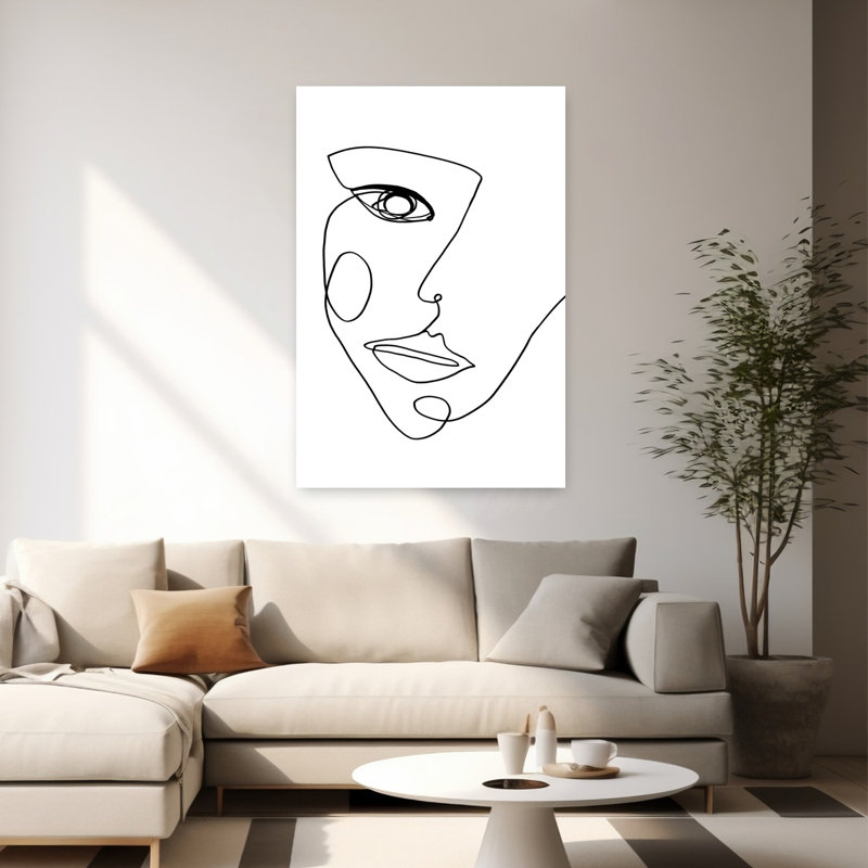 Face Line 2, art contemporain abstrait, H 60 po x l 40 po