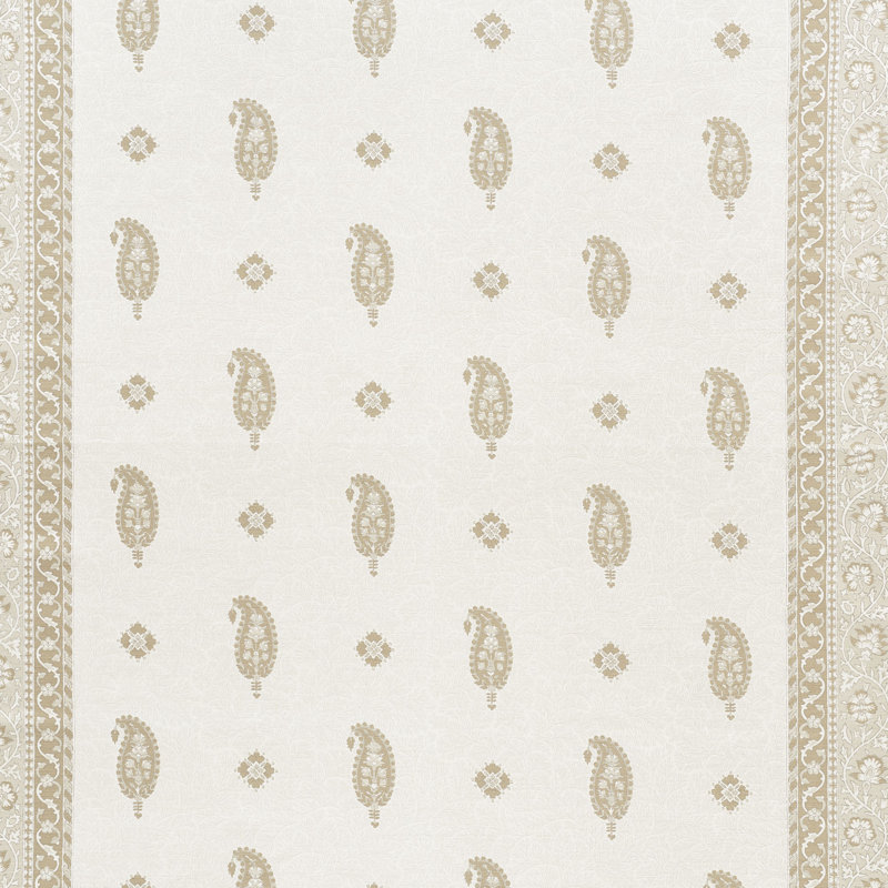 Schumacher x Mark D. Sikes Ojai Paisley Fabric, Neutral