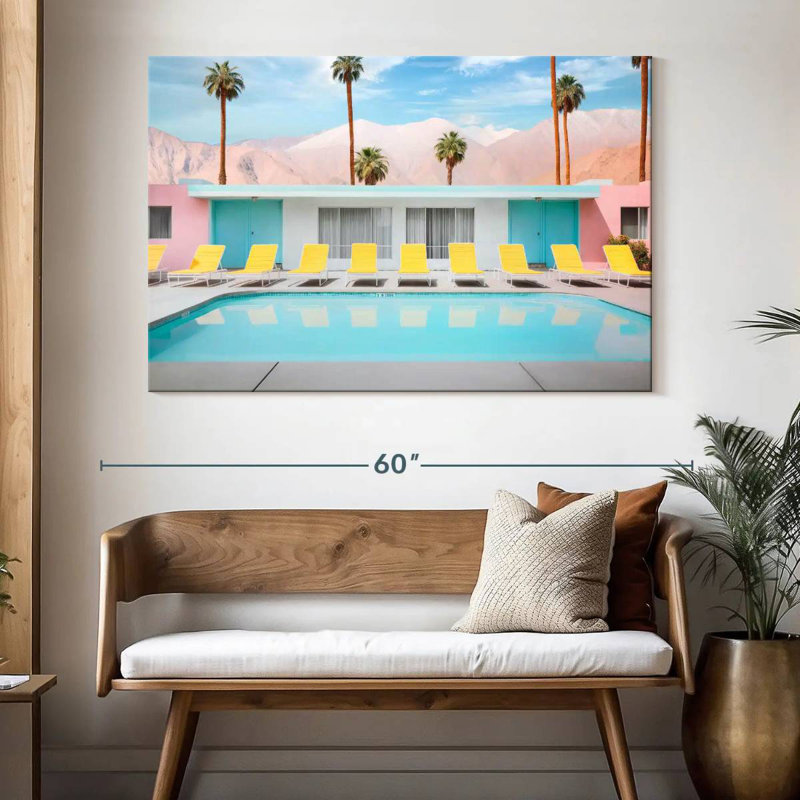 Lilie Palm Springs Pool Day, H 34 po x l 51 po
