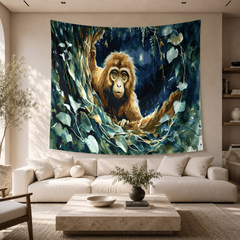 Tapisserie «Wildlife Potto», 68 po x 80 po