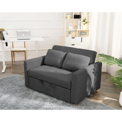 48.8" Wide Upholstered Reclining Sleeper Sofa