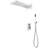 High-End Modern Luxury 3-Function Shower Faucet Set, Complete Shower System with 22" x 9" Waterfall & Rainfall Shower Head, Handheld Shower and Pressure Balancing Valve-85121181