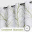 Blackout Thermal Curtains 54 Inch Drop Green White Eyelet Curtains 2 Panels