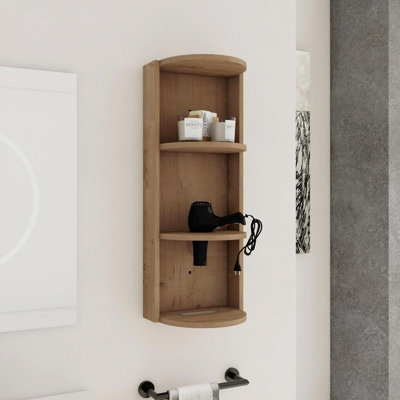 12" Bathroom Wall-Mounted Storage Rack, Float Mounting Design,(KD-Packing)