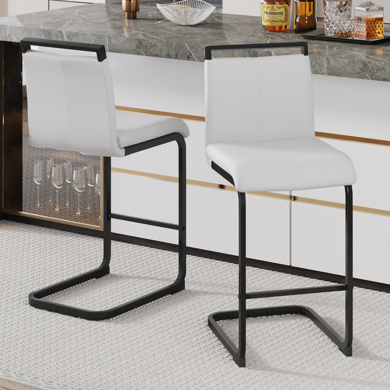  Tabouret de comptoir 25 po Telauges, Blanc