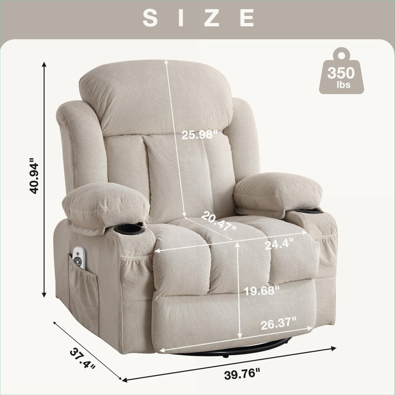 Fauteuil inclinable et chauffant FlowLuxe