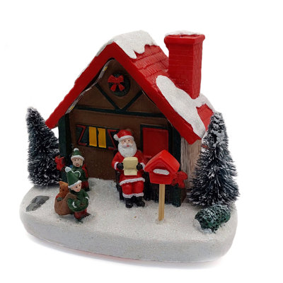 Chalet de Noël avec le père Noël. Village F07-N1-7-578A