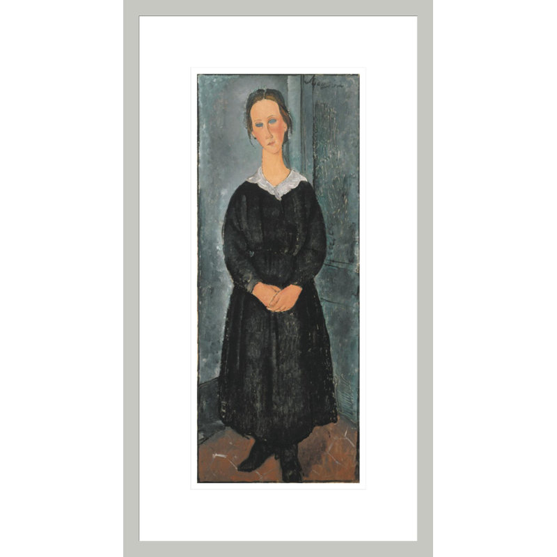 «La Jeune bonne» par Amedeo Modigliani, impression giclée encadrée, 21.75" H x 12.1" W