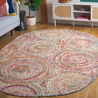 Demaio Hand-Woven Beige/White Area Rug