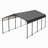 12X20 FT Metal Carport, Outdoor Car Shelter All Weather, Heavy Duty Outdoor Galvanized Car Shelter For Car Boat Truck And Suvs Black
