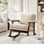 Chaise d'appoint moderne, chaise berçante avec structure en bois-130379911
