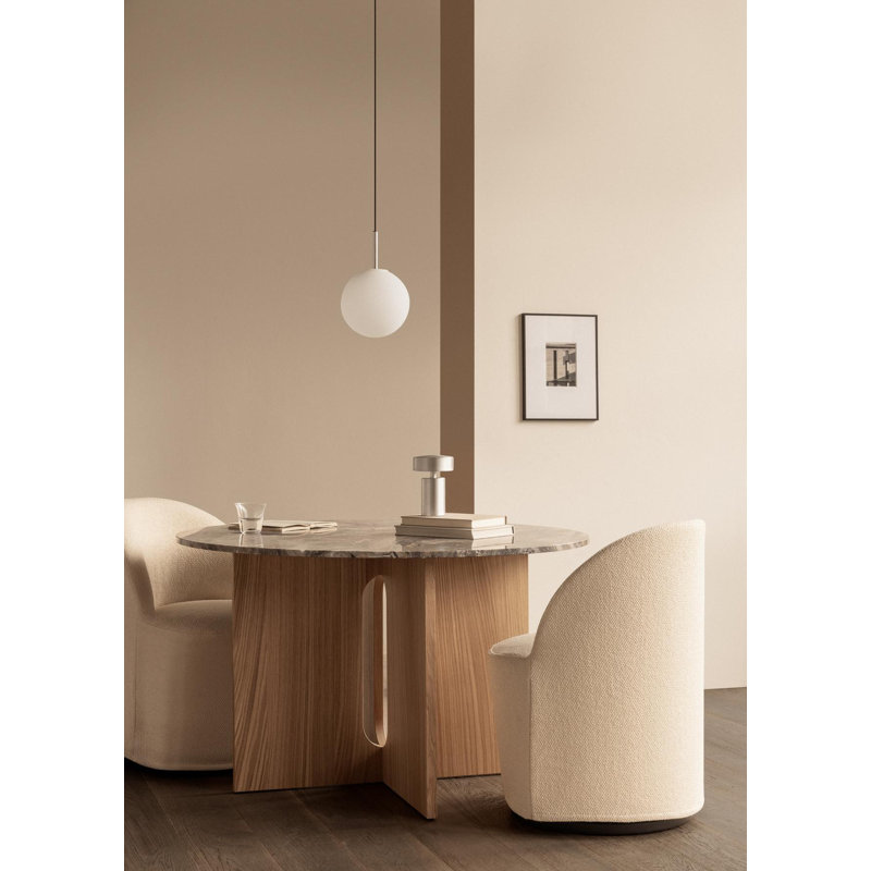 TR Bulb Series 1 - Light Pendant, Matte White, Polished Steel