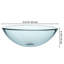 Lavabo de salle de bain vasque circulaire en verre trempé-1011901427