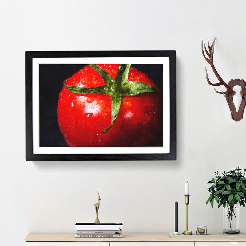 Red Tomatoes - Framed Print, Black Framed, 62cm H x 87cm W x 2cm D