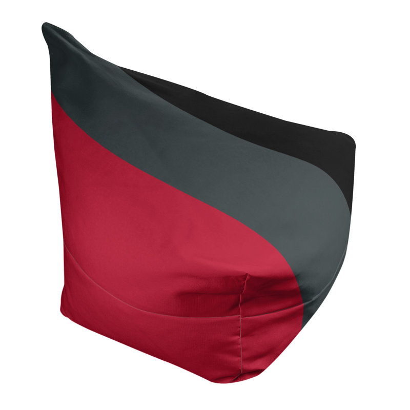 Sac de pois classique, Rouge / gris acier / noir, H 30 po x l 27 po x P 27 po