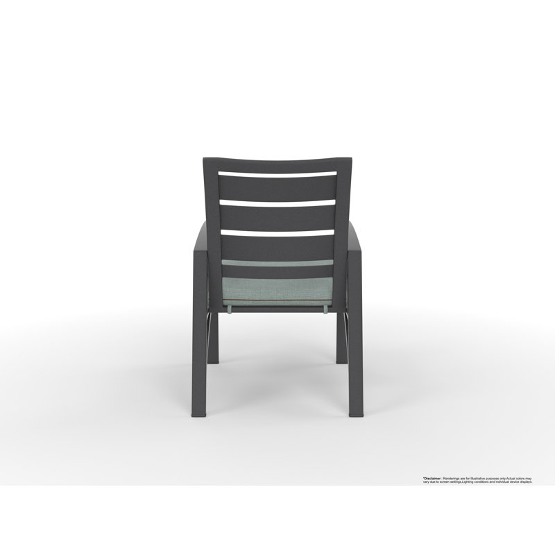 Arc Outdoor Bar Stool, Carbon Black, Surpass Stone