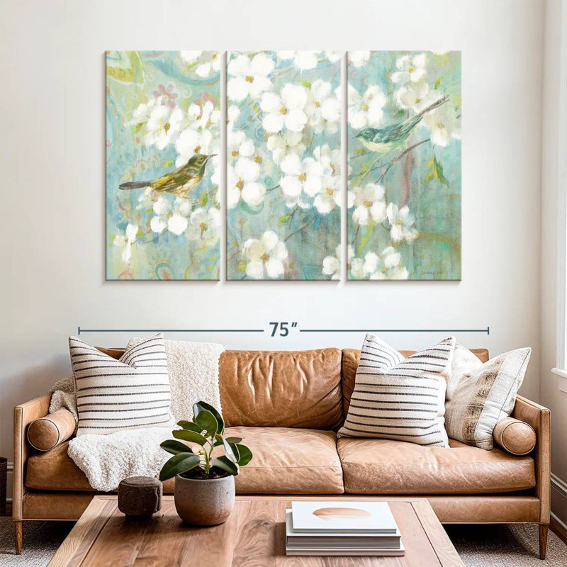 Harnek printemps rêve bleu sarcelle, H 32 po x l 50 po