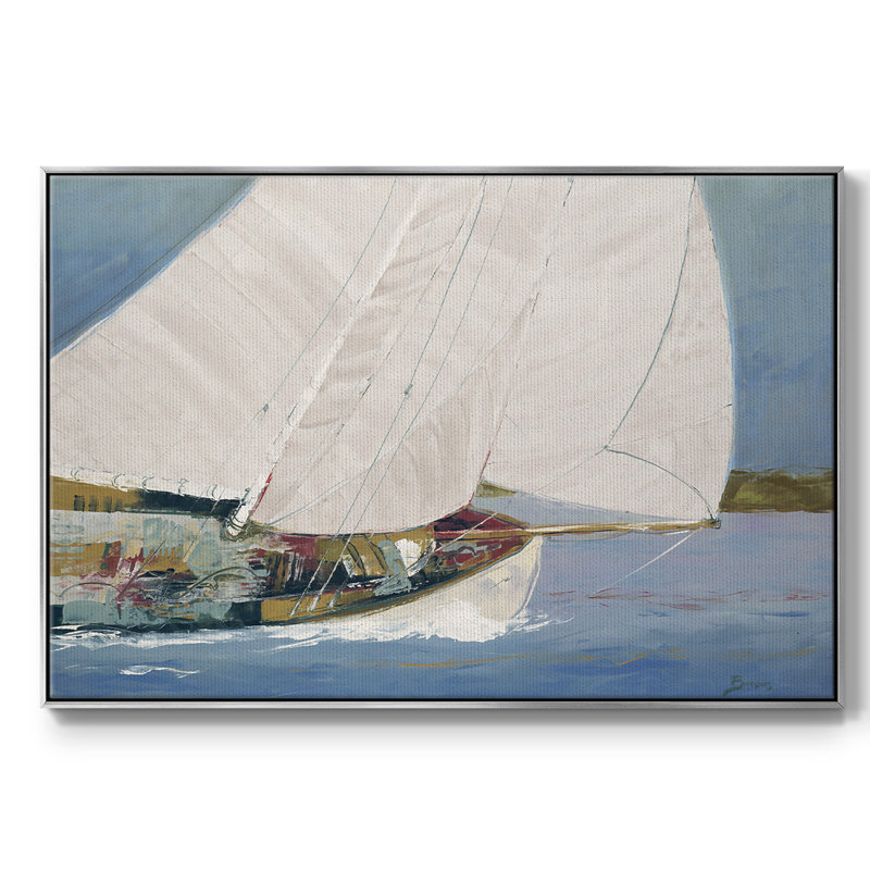 " LAKE SAILING ", Silver, 37" H x 25" W x 2"D