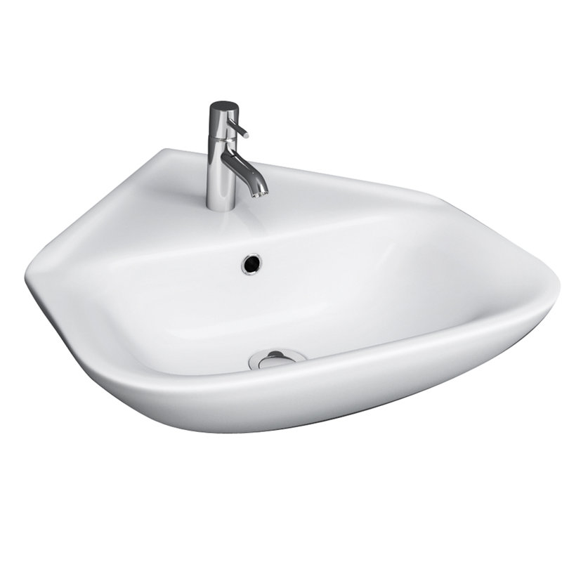 Barclay Eden 450 17.75'' White Vitreous China Specialty Bathroom Sink with Overflow