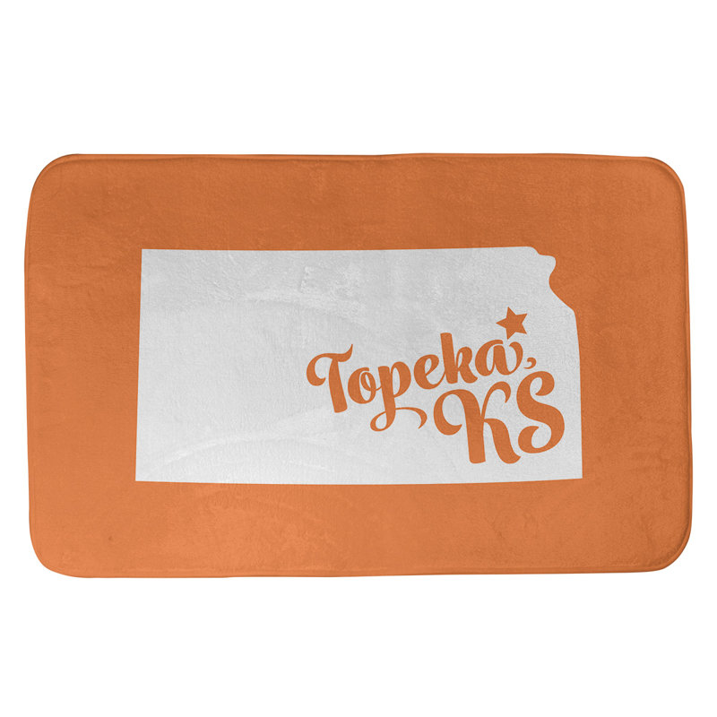 Tapis pour salle de bain kansas topeka, l 17 po x L 21 po, Orange