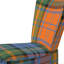 Chaise d'appoint rembourrée à motif tartan vert et orange-1352832675