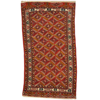 Tapis turc en laine noué à la main de conception unique One-of-a-Kind