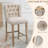 Homcom Counter Height Bar Stools Set Of 2 With Wood Legs-672077007