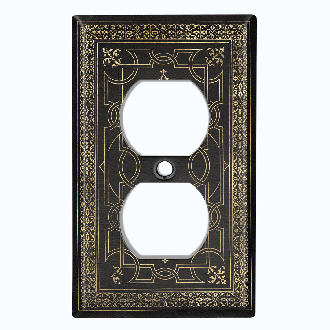 Patterned 1 - Gang Duplex Outlet Standard Wall Plate WorldAcc