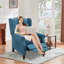 Fauteuil inclinable rembourré avec fonction de chaleur et de massage pour le salon-1801883303