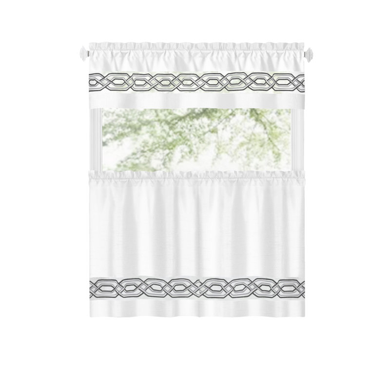 Rideau kichen Elyus, L 55 po x L 24 po, Blanc