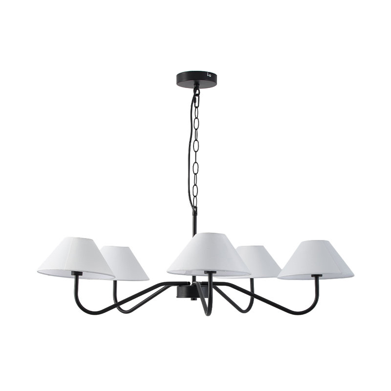 5 - Light Matte Black Chandelier Pendant