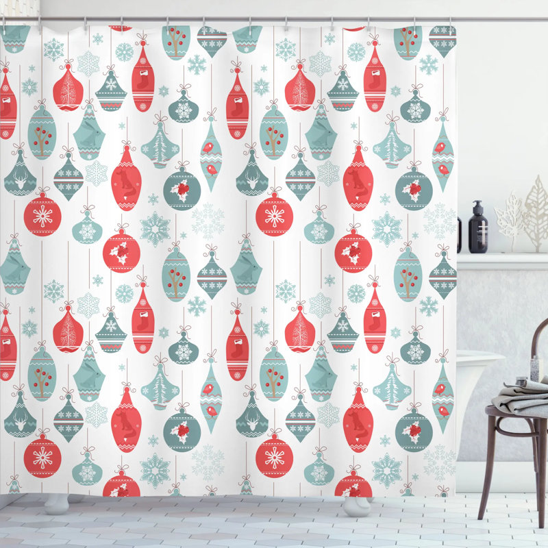 Shower Curtain Set + Hooks, 84" H x 69" W