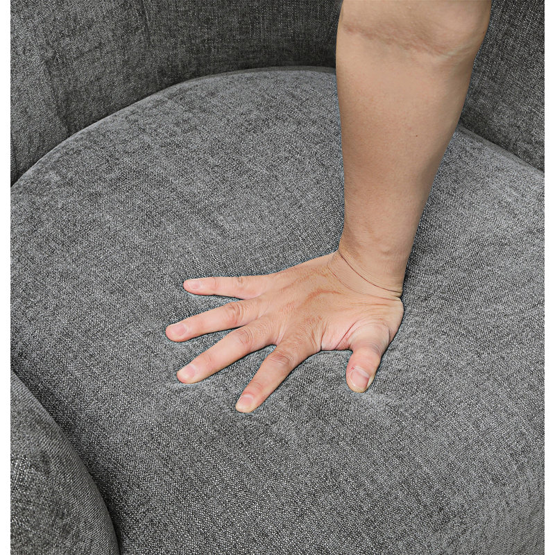 Fauteuil capitonné, Gris anthracite