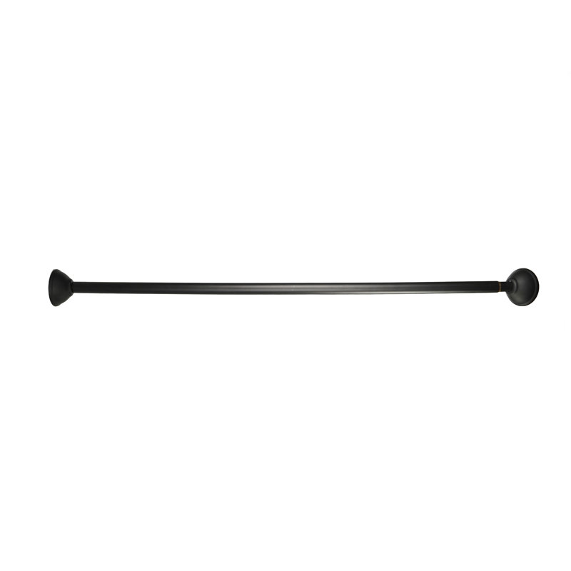 Adjustable Brushed Silver Curved Shower Curtain Rod