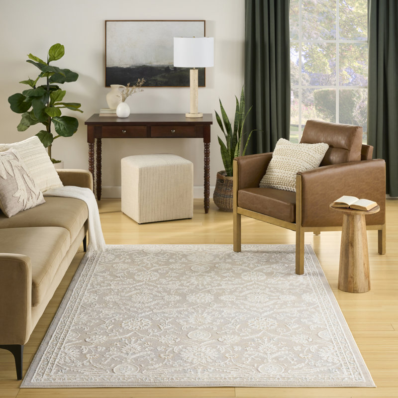Classic Light Grey Area Rug, Rectangle 239 x 300 cm