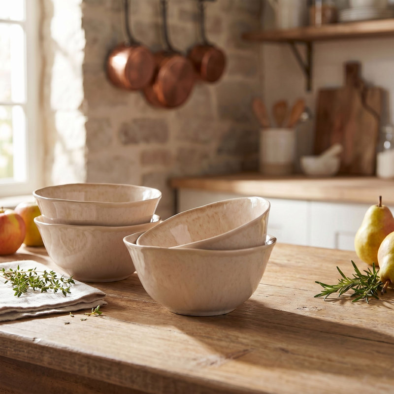 Crackle Plum Stoneware Bowl