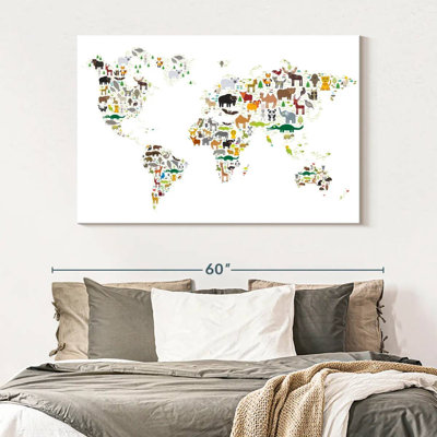 Carte du monde des animaux sauvages Ashelle