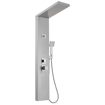 Système de tour de douche à inverseur 3 voies avec pomme de douche fixe