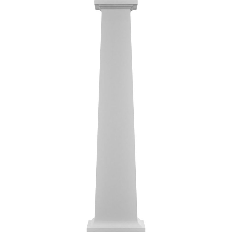 Ensemble de colonne carrée classique en PVC lisse lisse et standard Craftsman, H 48 po x l 19,63 po