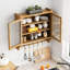 Armoire murale à double porte en verre pour salle de bain, cuisine-1619273151