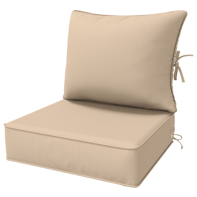 Ensemble de 6,5 po de coussins de remplacement pour l'extérieur, siège / dossier profond, Sable