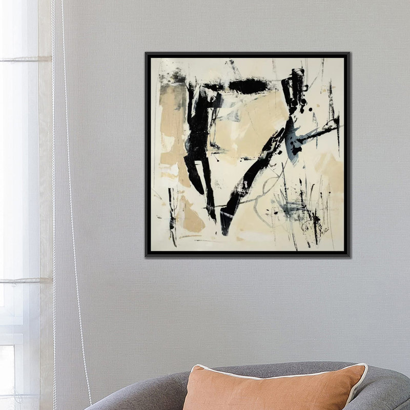 «P pièces III», reproduction d'art sur toile tendue, H 26 po x l 26 po x P 1,5 po, Toile avec cadre noir, Pas de tapis