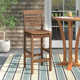 Benedetto 45'' Eucalyptus Outdoor Bar Stool