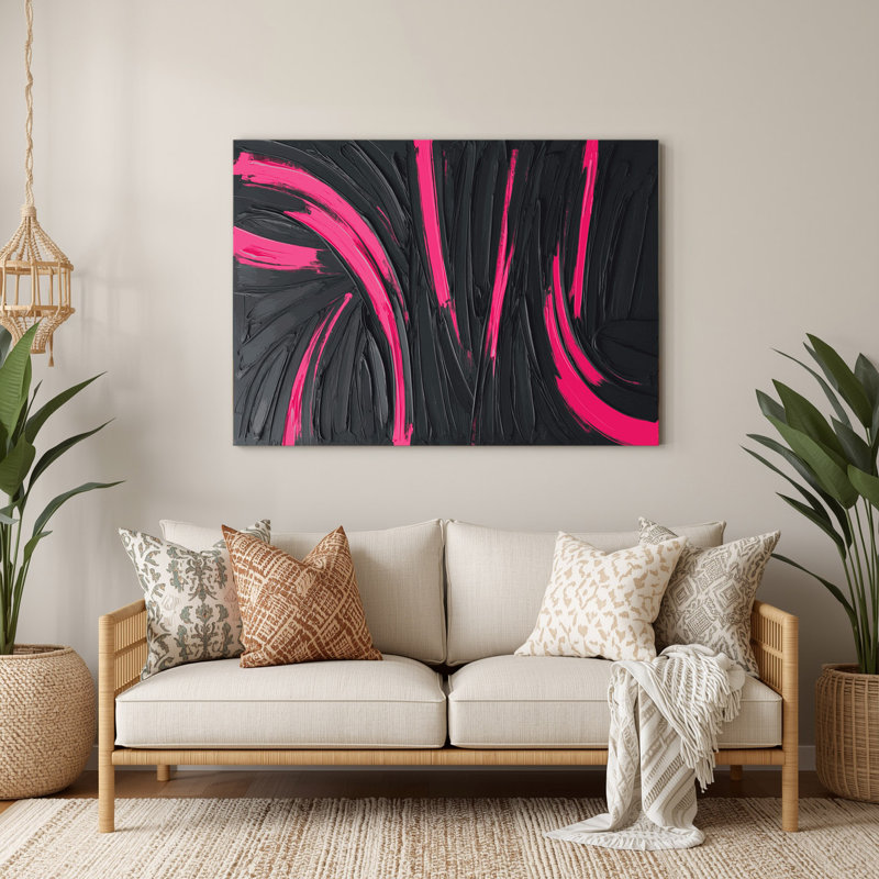 «Neo Expressionism 67», art mural en métal noir, H 240 po x l 240 po x P 0,05 po