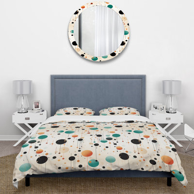 Urban Chic Polka Dots Pattern IV - Ensemble de housse de couette à pois